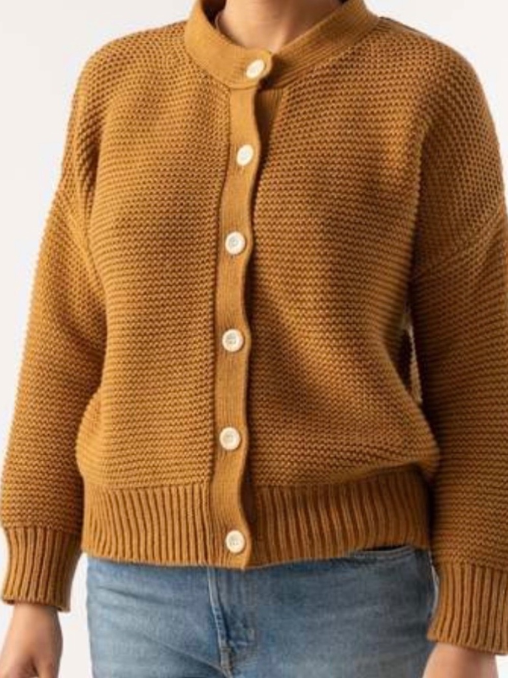 Alex Mill Nico Cardigan in Golden Khaki, Small